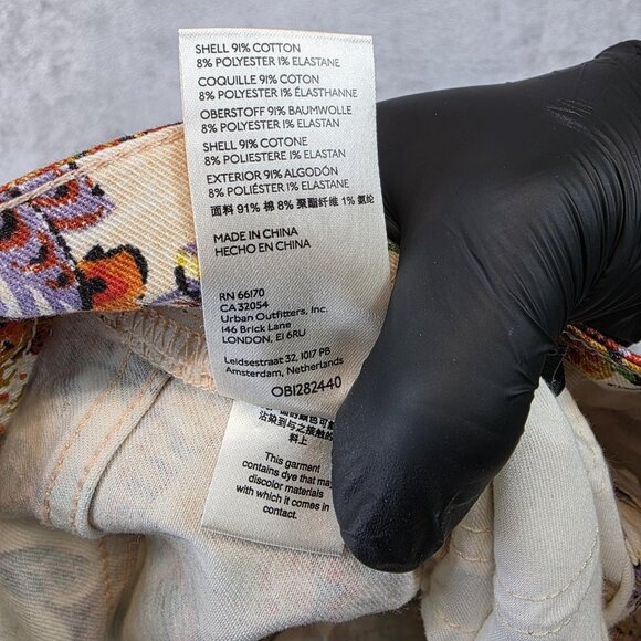 Pilcro High-Rise Cigarette Jeans Womens 27 Floral Print Skinny Stretch Denim - Picture 7 of 13